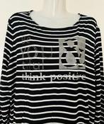 Bonita gestreepte top maat 46/48[vj], Kleding | Dames, Grote Maten, Ophalen of Verzenden, Zo goed als nieuw, Zwart, Shirt of Top