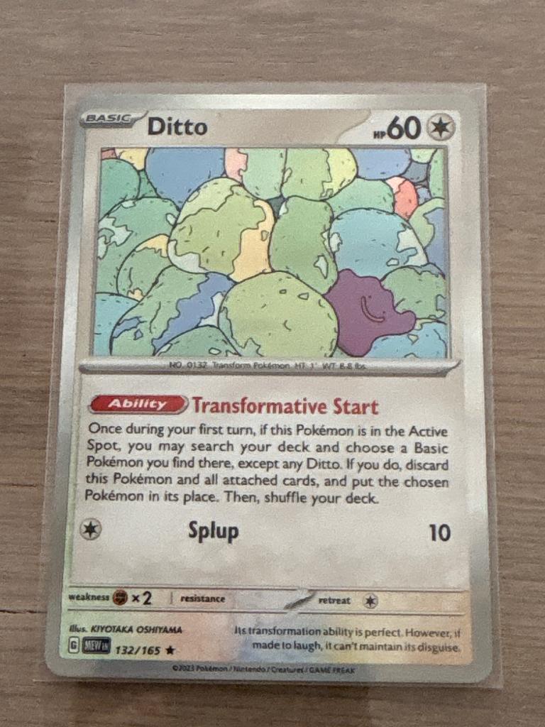 Ditto holo, Hobby en Vrije tijd, Verzamelkaartspellen | Pokémon, Ophalen of Verzenden, Zo goed als nieuw, Losse kaart, Foil