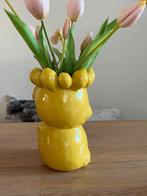 Countryfield gele citroenvaas 24cm, Ophalen of Verzenden, Zo goed als nieuw, Geel, Minder dan 50 cm