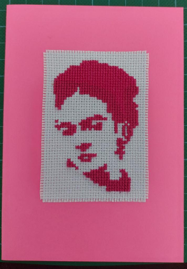kaart met geborduurde Frida Kahlo (1931), Ophalen of Verzenden, Nieuw, Man of Vrouw