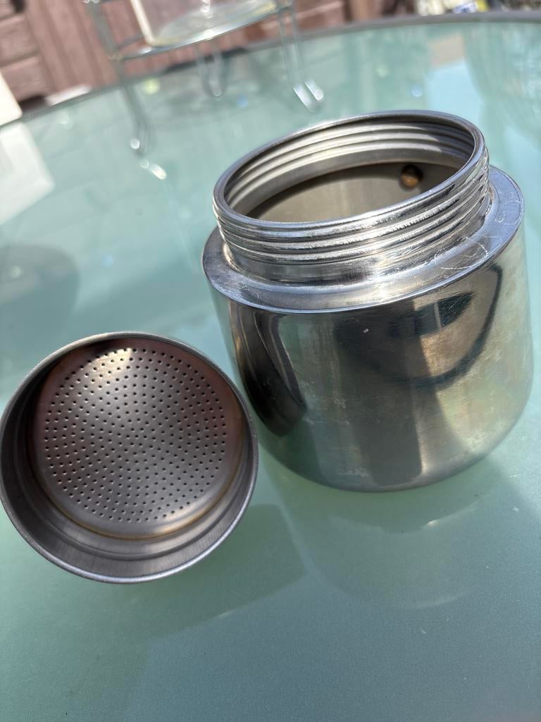 Zilverkleurige koffiepot, Gebruikt, Overige modellen, Gemalen koffie, Ophalen of Verzenden