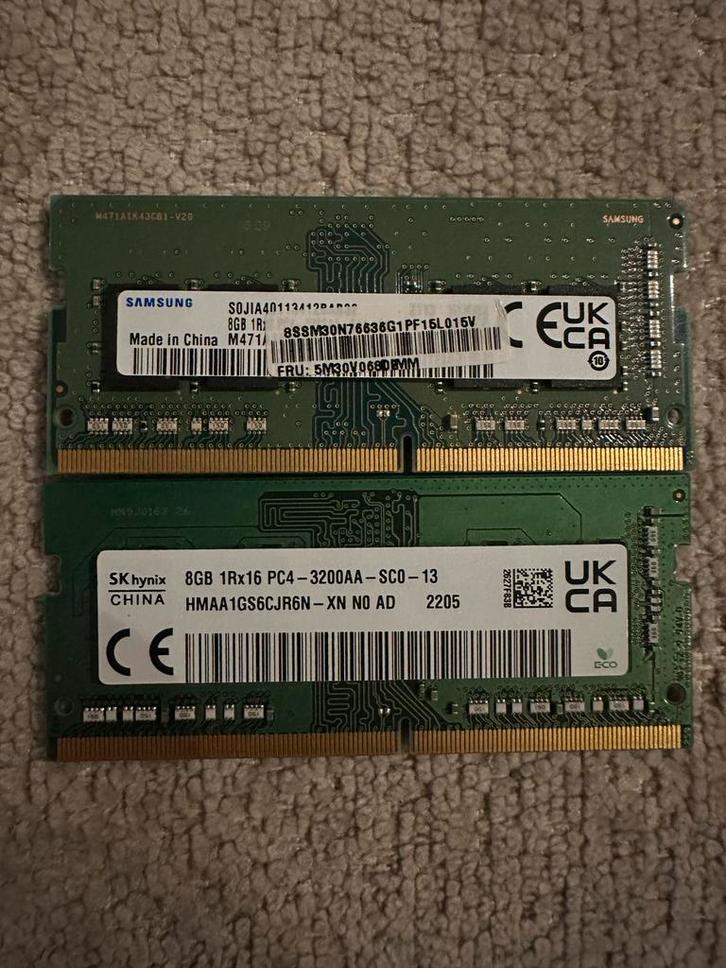 2x 8GB DDR4 RAM geheurgen (ook apart verkrijgbaar), Computers en Software, RAM geheugen, Ophalen
