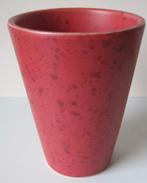 hoge rode bloempot met vlekkenmotief, Rond, Binnen, Ophalen of Verzenden, Zo goed als nieuw