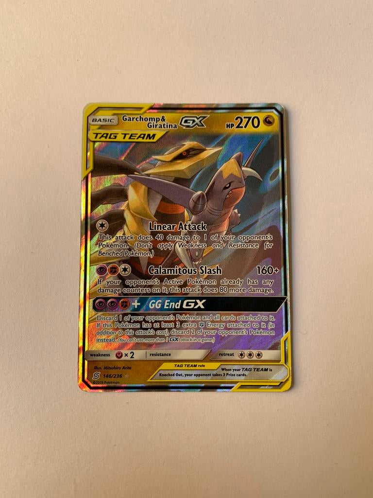 Garchomp & giratina GX 146/236, Ophalen of Verzenden, Gebruikt, Losse kaart