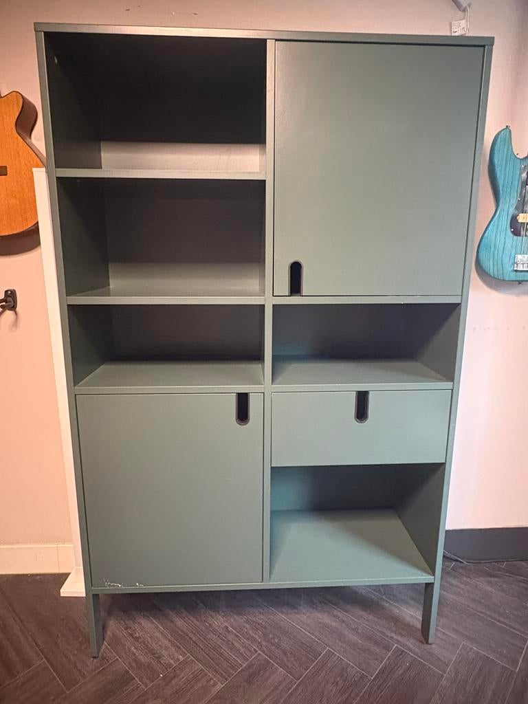 Mooie groene kast - merk Tenzo, Huis en Inrichting, Kasten | Wandmeubels, Ophalen, Gebruikt, Met deur(en), Minder dan 150 cm