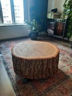 Boomstam salon tafel, Huis en Inrichting, Tafels | Salontafels, Ophalen, 50 tot 100 cm, Rond, 50 tot 100 cm