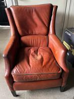 Leren fauteuil, Huis en Inrichting, Fauteuils, Ophalen of Verzenden, Gebruikt, 75 tot 100 cm, 50 tot 75 cm