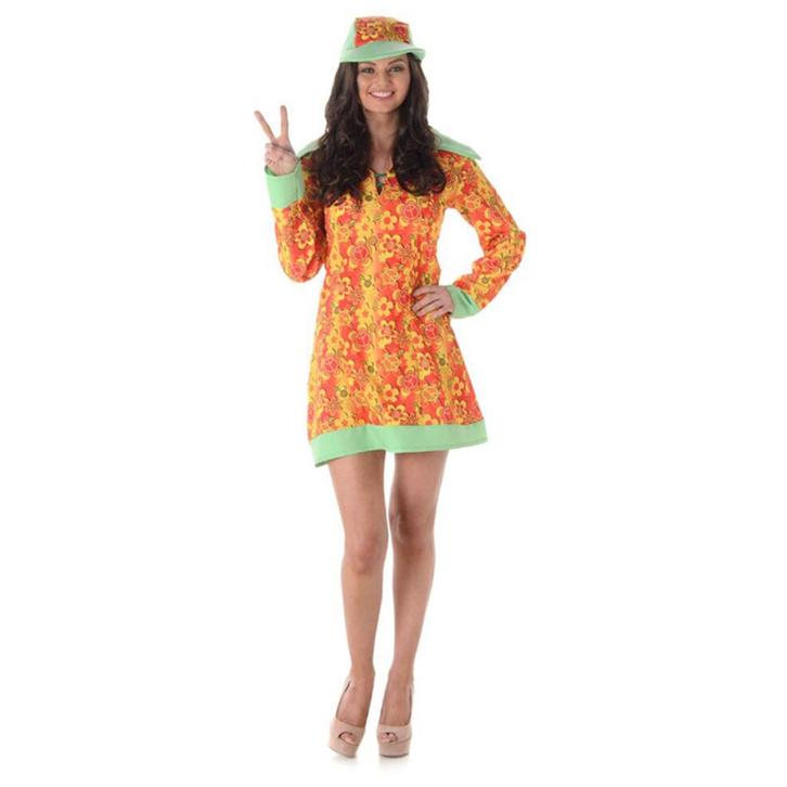 Groovy Girl 60s Kostuum Dames – Flower Power - Maat XS, Kleding | Dames, Carnavalskleding en Feestkleding