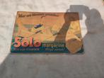 Vintage reclamebord van solo margarine. Met afbeelding, Ophalen of Verzenden