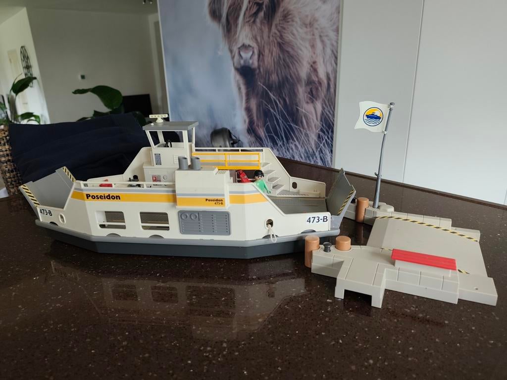 Playmobil Ferry boot met aanlegsteiger - Poseidon, Ophalen of Verzenden, Gebruikt, Complete set