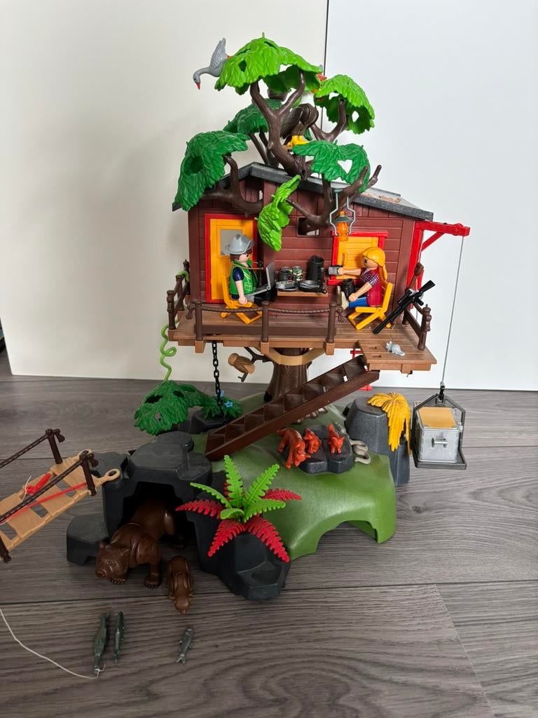 Playmobil avontuurlijke boomhut., Kinderen en Baby's, Speelgoed | Playmobil, Ophalen, Zo goed als nieuw, Complete set