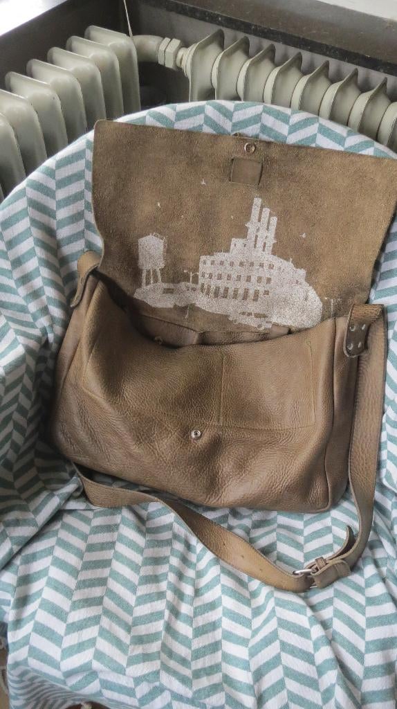 Keecie, leren tas, schooltas, Big Business, 40x29x8cm, Gebruikt, Minder dan 30 cm, Bruin, Verzenden