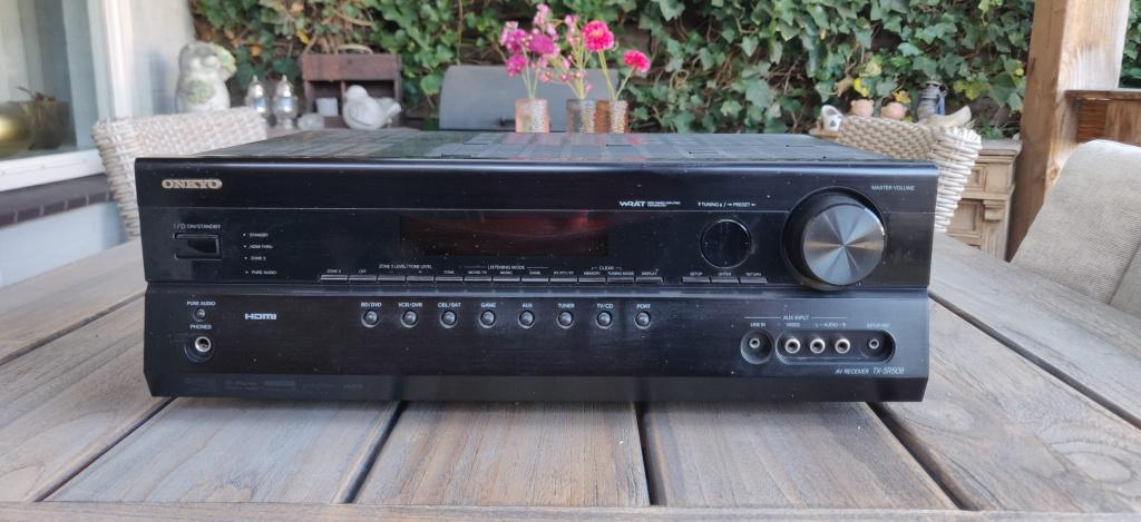 Onkyo TX SR505 receiver, Audio, Tv en Foto, Versterkers en Receivers, Ophalen, Gebruikt, 60 tot 120 watt, Onkyo
