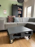 Zelfgemaakte Pallet Salontafel op Wielen, Ophalen, Gebruikt, 50 tot 100 cm, 50 tot 100 cm
