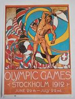 Olympische spelen Olympic Games Stockholm 1912 affiche, Ophalen of Verzenden, Zo goed als nieuw, A1 t/m A3, Sport