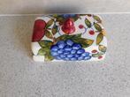 Botervloot Deksel 14,5x9x5.5 cm. Handpainted Keramiek Italy, Ophalen of Verzenden