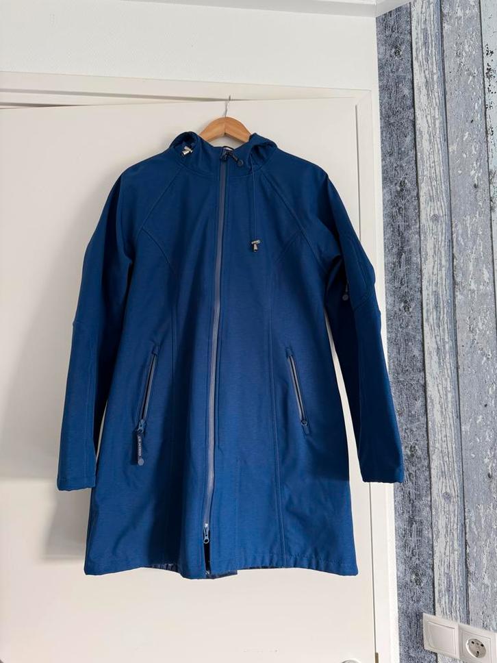 Ilse Jacobsen Softshell Jas 'Pareltje' Maat L, Kleding | Dames, Jassen | Zomer, Zo goed als nieuw, Maat 42/44 (L), Blauw, Ophalen of Verzenden