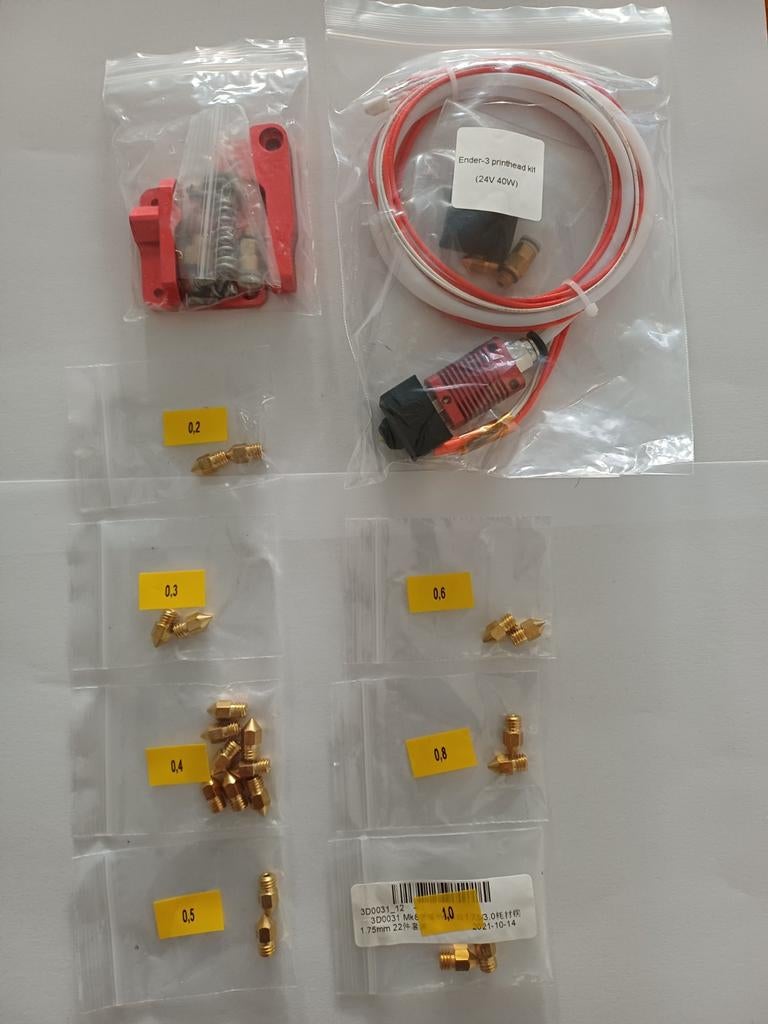 Creality Ender 3 Reserve Onderdelen & Nozzles Kit, Computers en Software, 3D-printerbenodigheden, Ophalen of Verzenden, Nieuw