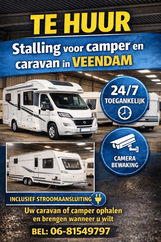 Caravanstalling Camperstalling Oldtimerstalling Veendam 9645, Caravans en Kamperen, Caravanstallingen