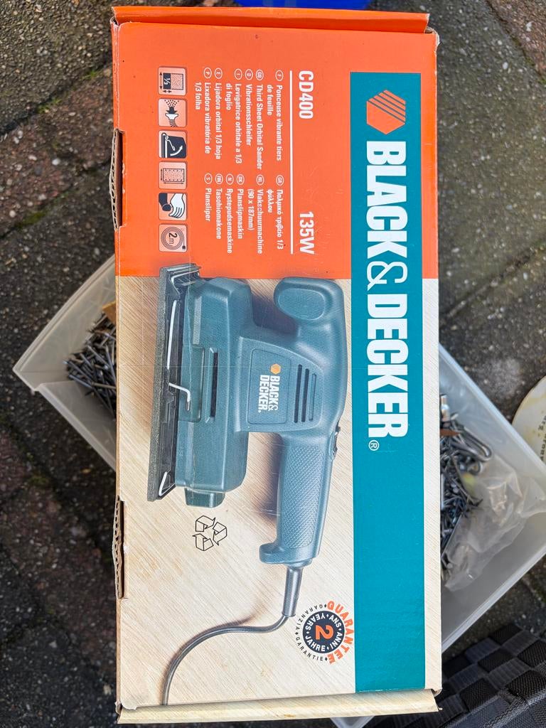 Black & Decker CD400 Vlakschuurmachine - 135W, Ophalen, Gebruikt, Minder dan 600 watt, Vlakschuurmachine