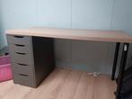 Net bureau van Ikea met ladekast., Ophalen, Zo goed als nieuw