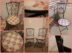 2 tuinstoeltjes met kussen, Ophalen, Zo goed als nieuw, Metaal, Inklapbaar
