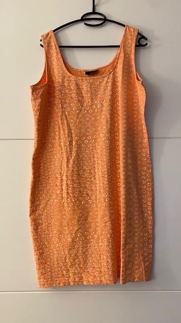 Oranje jurk met print, Yessica, Maat 46/48 (XL) of groter, Oranje, Ophalen of Verzenden