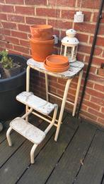 Oud keuken opstapje plantentafel, Ophalen, Gebruikt