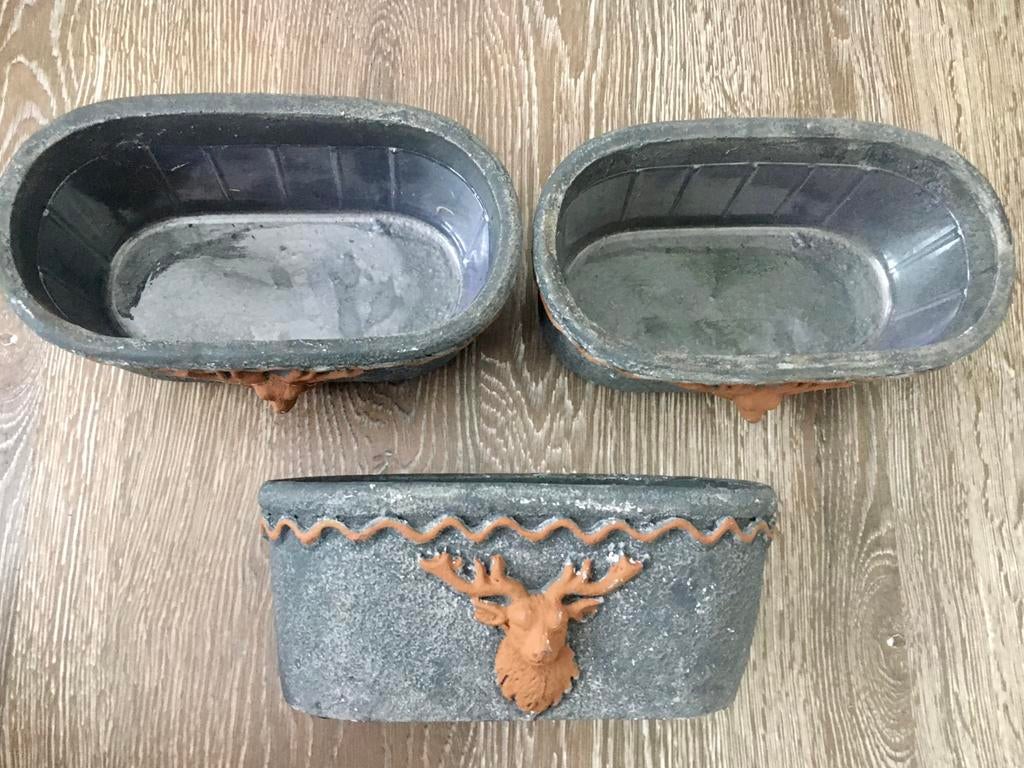 3 bloempotten, Tuin en Terras, Bloempotten, Rond, Nieuw, Ophalen of Verzenden, Balkon