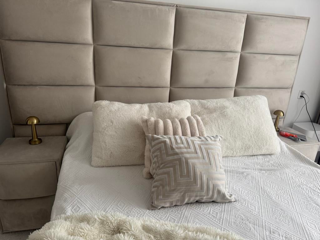 Bed, Ophalen of Verzenden, Gebruikt, Stof, Bed