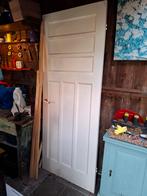 Jaren '30 paneeldeur met beslag, Doe-het-zelf en Verbouw, Deuren en Horren, Ophalen, Gebruikt, 80 tot 100 cm, Binnendeur