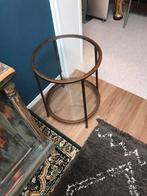 Mooi zgan zware messing/goud glas bijzettafel BEPUREHOME, Huis en Inrichting, Tafels | Bijzettafels, Minder dan 55 cm, Rond, Ophalen