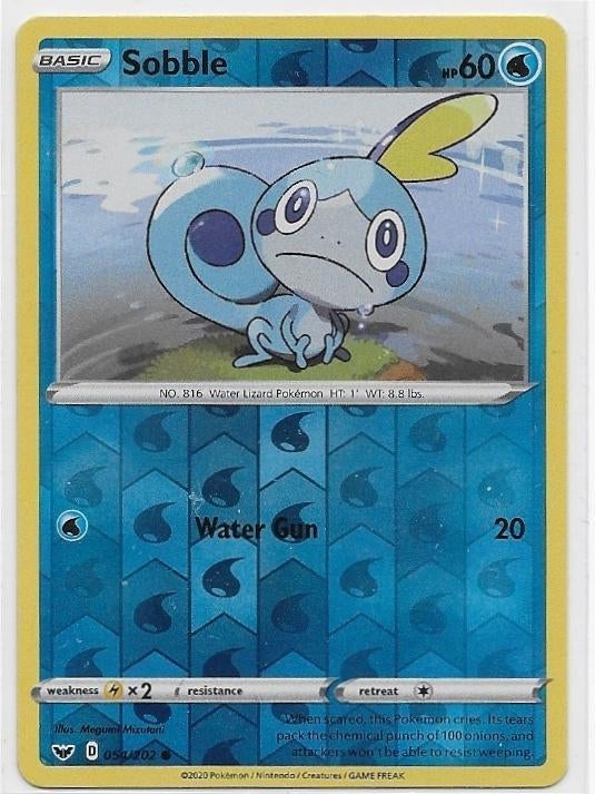 Sword & Shield,  Sobble [reverse] 54/202, Ophalen of Verzenden, Nieuw, Losse kaart