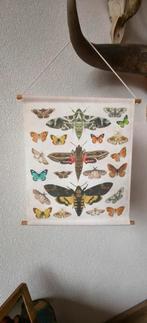 Vlinder en motten katoen-textielposter., Ophalen of Verzenden, Natuur en Biologie