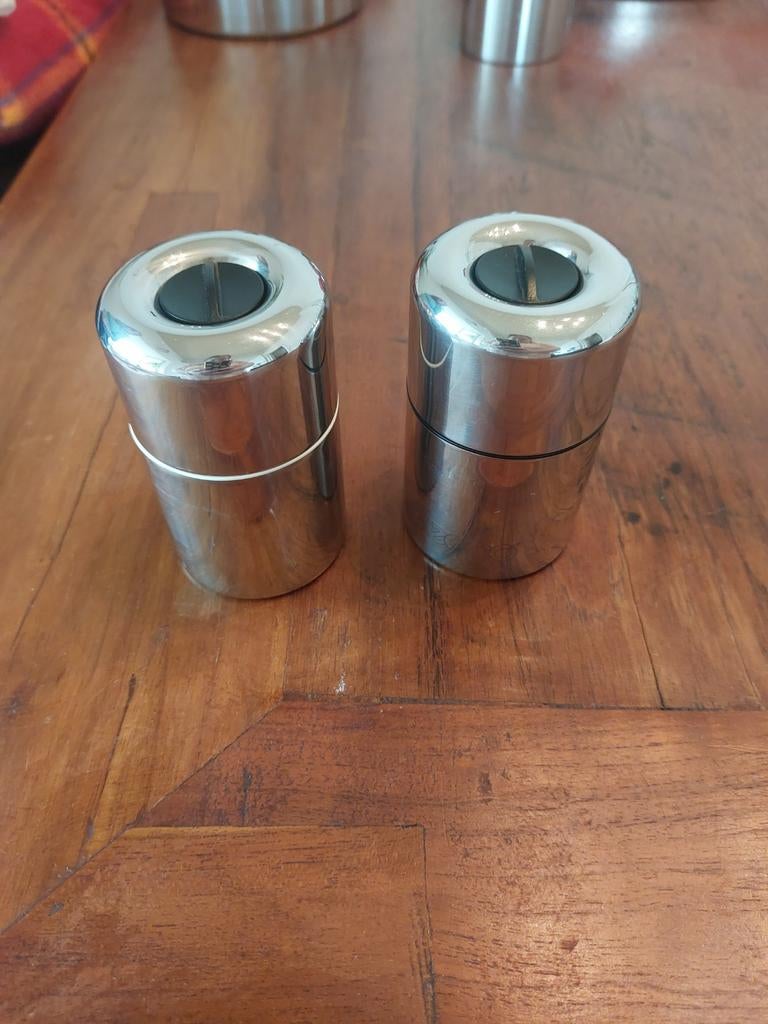 Stelton peper en zout molen, Zilver, Ophalen of Verzenden, Metaal, Overige merken