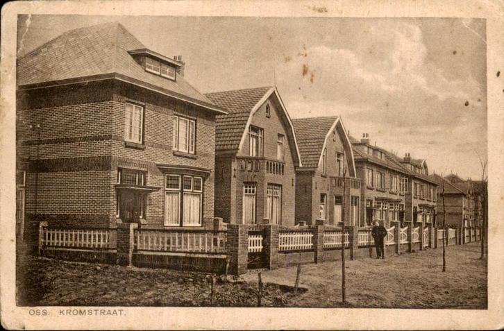 Oss - Kromstraat - Huizen, Verzamelen, Ansichtkaarten | Nederland, Ongelopen, Noord-Brabant, 1920 tot 1940, Ophalen of Verzenden
