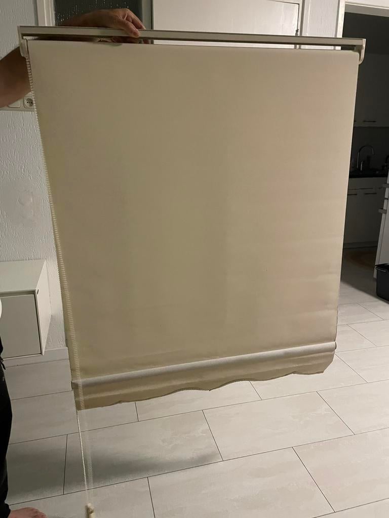 Verduisteren rolgordijnen 3 stuks, Ophalen, Crème, Gebruikt, 50 tot 100 cm