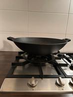 Gietijzeren wokpan - 37 cm, Ophalen, Gebruikt, Gietijzer, Wok
