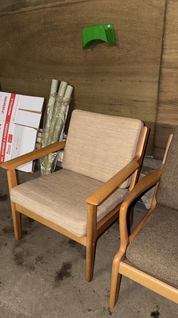 Hans J. wegner Getama GE 265 Fauteuil Deens Design, Huis en Inrichting, Fauteuils, Ophalen, Gebruikt, Minder dan 75 cm, 50 tot 75 cm
