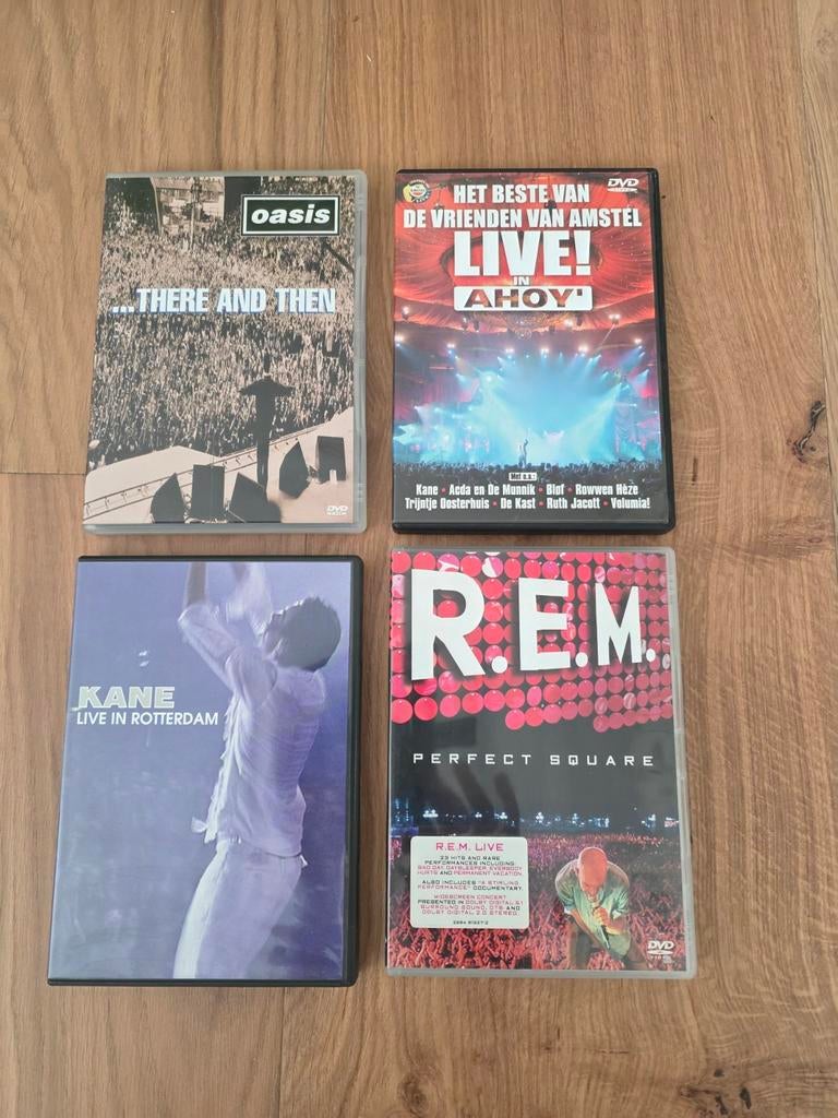 4 Live Muziek DVD's: Oasis, Vr van Amstel, Kane, R.E.M, Ophalen