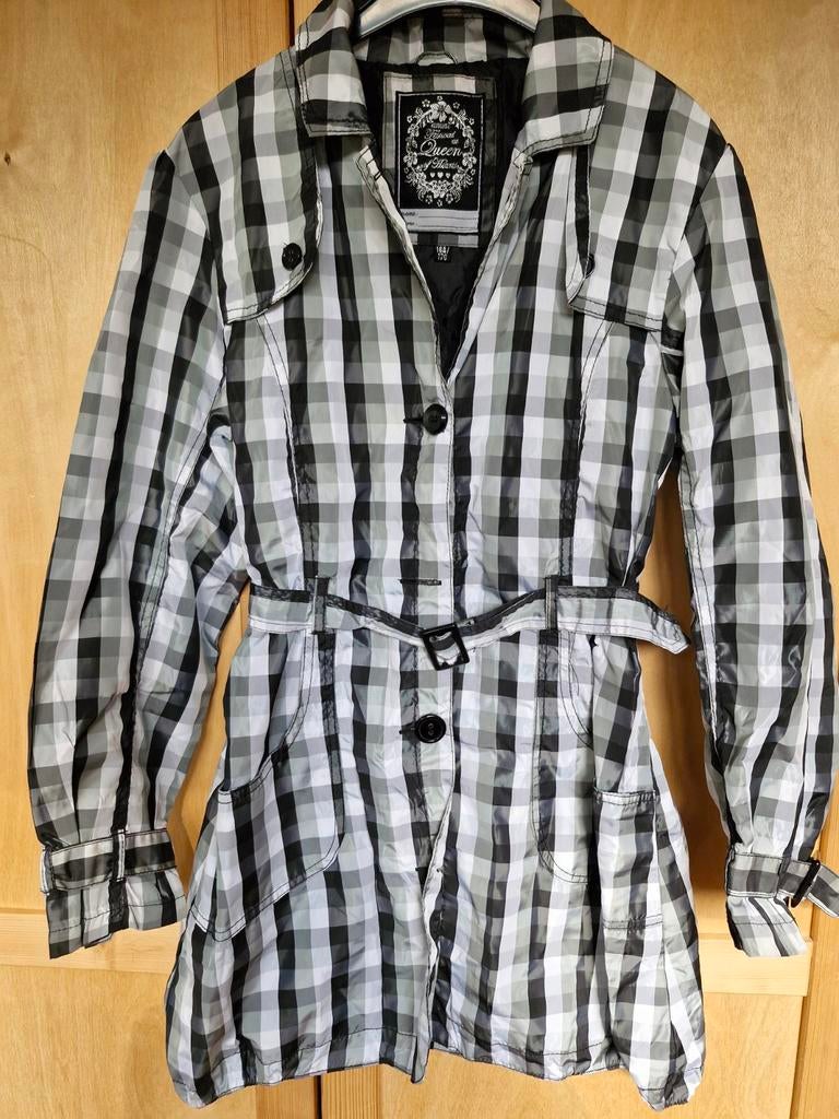 Geruite trenchcoat van Queen of Hearts, maat 164/170, Ophalen of Verzenden, Zo goed als nieuw, Meisje, Jas