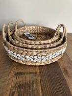 Schelpen manden set van 3 stuks, Mand, Rond, Nieuw, Ophalen of Verzenden