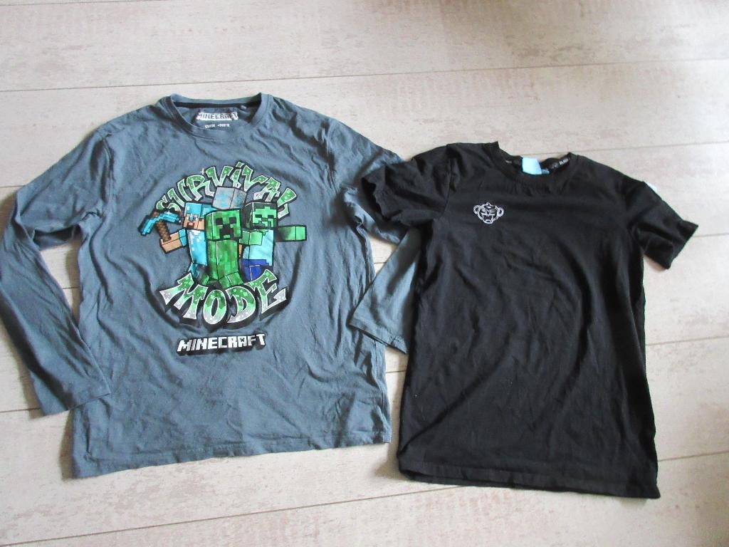 Shirtjes Minecraft Shoeby en Black Bananas maat 176, Kinderen en Baby's, Kinderkleding | Maat 176, Ophalen of Verzenden, Zo goed als nieuw