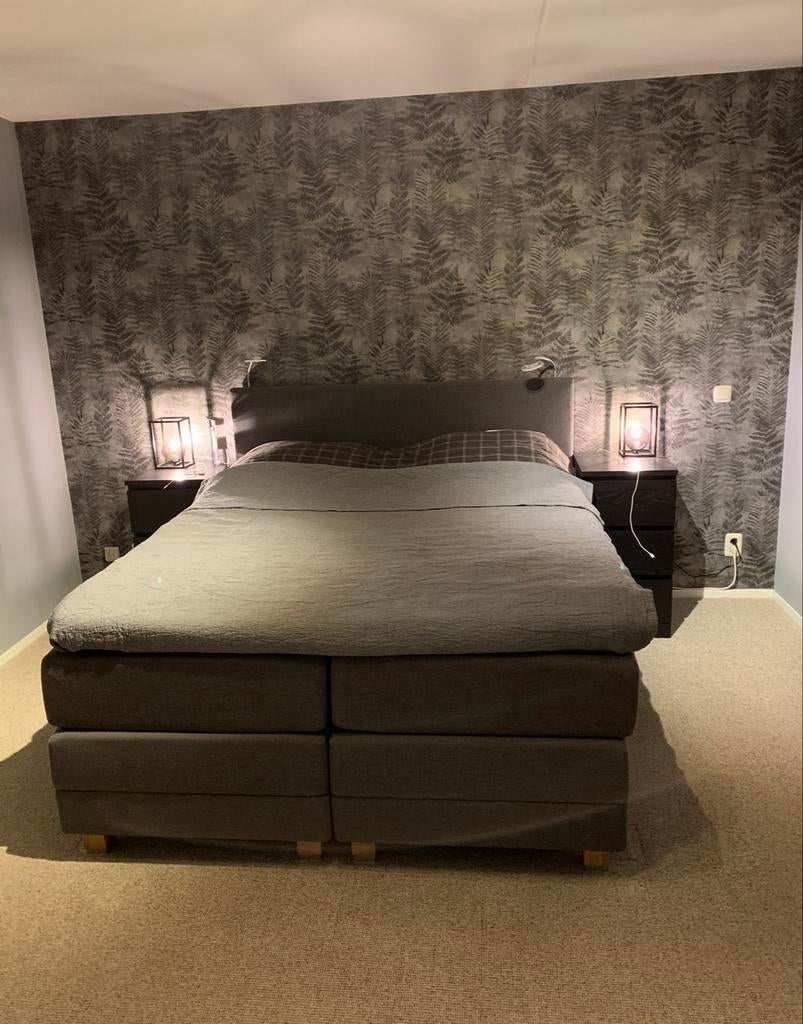 Elektrische boxspring antraciet 160 x 200 Swiss Sense, Huis en Inrichting, Slaapkamer | Boxsprings, Gebruikt, Tweepersoons, Ophalen of Verzenden