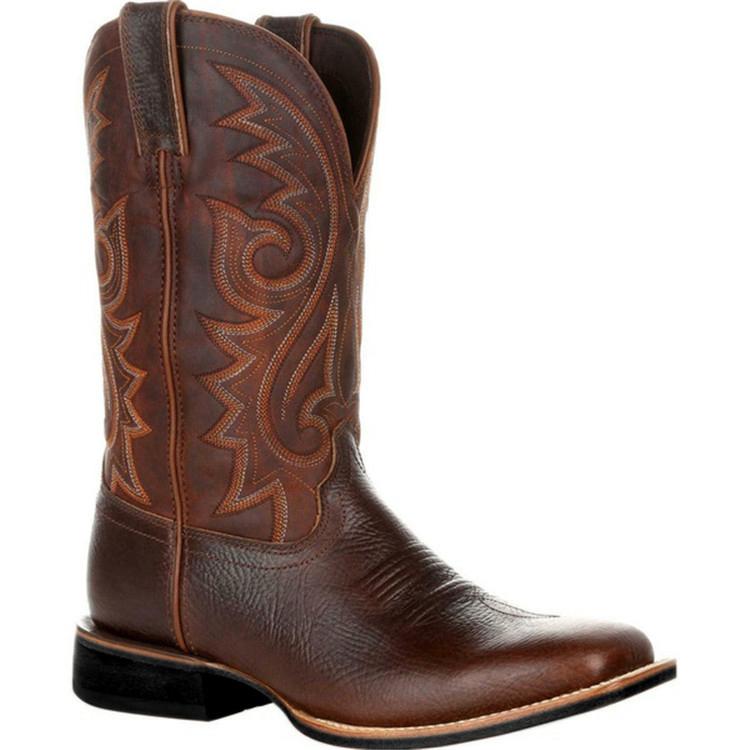 Bruine heren kunstleren cowboy laarzen / mannen schoenen, Verzenden, Nieuw, Bruin, Boots