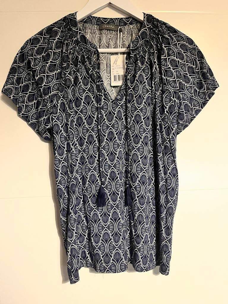 Geisha top met korte mouwen maat S NIEUW NIEUW, Kleding | Dames, Tops, Blauw, Nieuw, Ophalen of Verzenden, Korte mouw