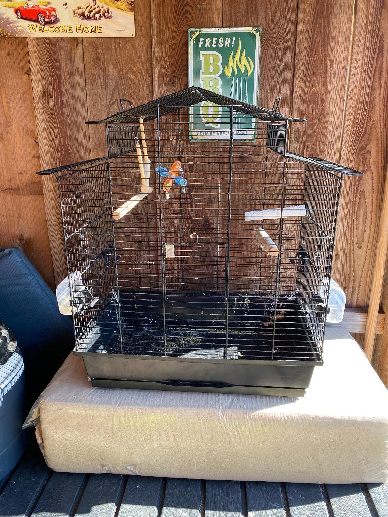 Vogel kooi, Ophalen, Gebruikt, Metaal, Vogelkooi