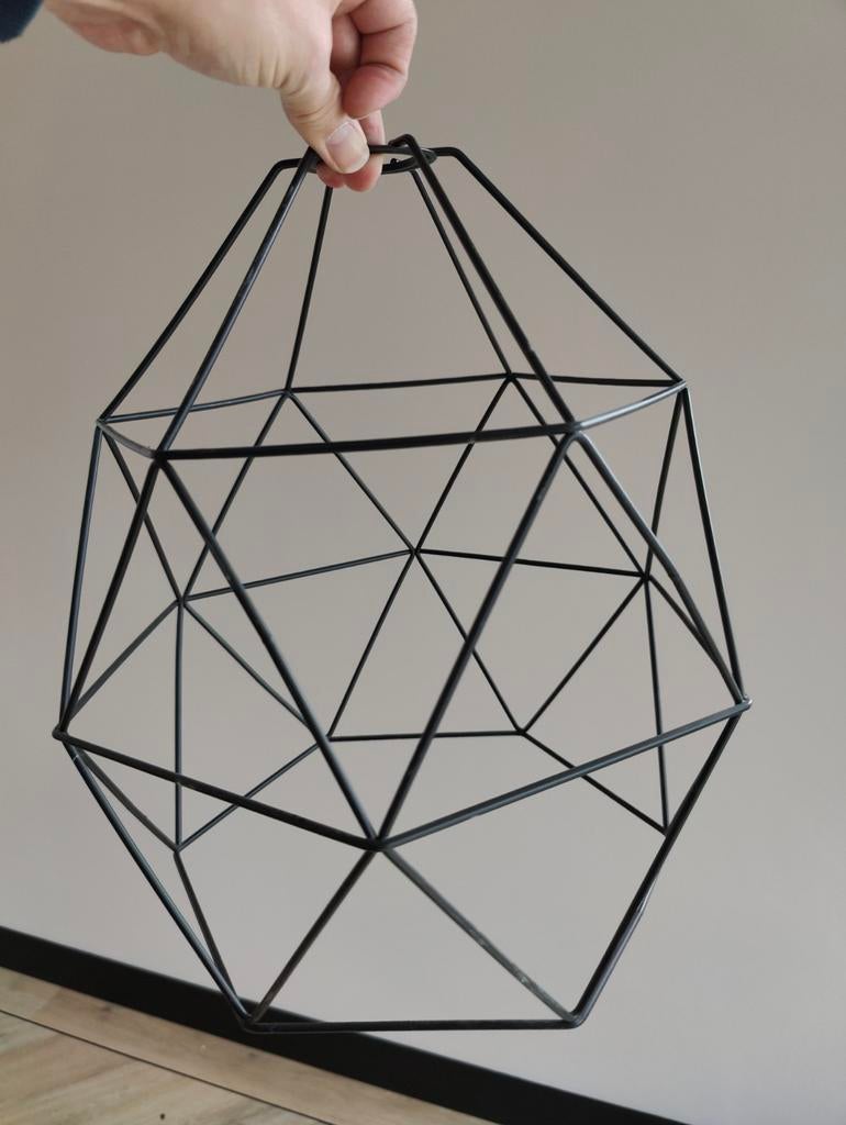 IKEA BRUNSTA hanglampenkap - Zwart, geometrisch, Ophalen, Gebruikt, 25 tot 50 cm, Zwart