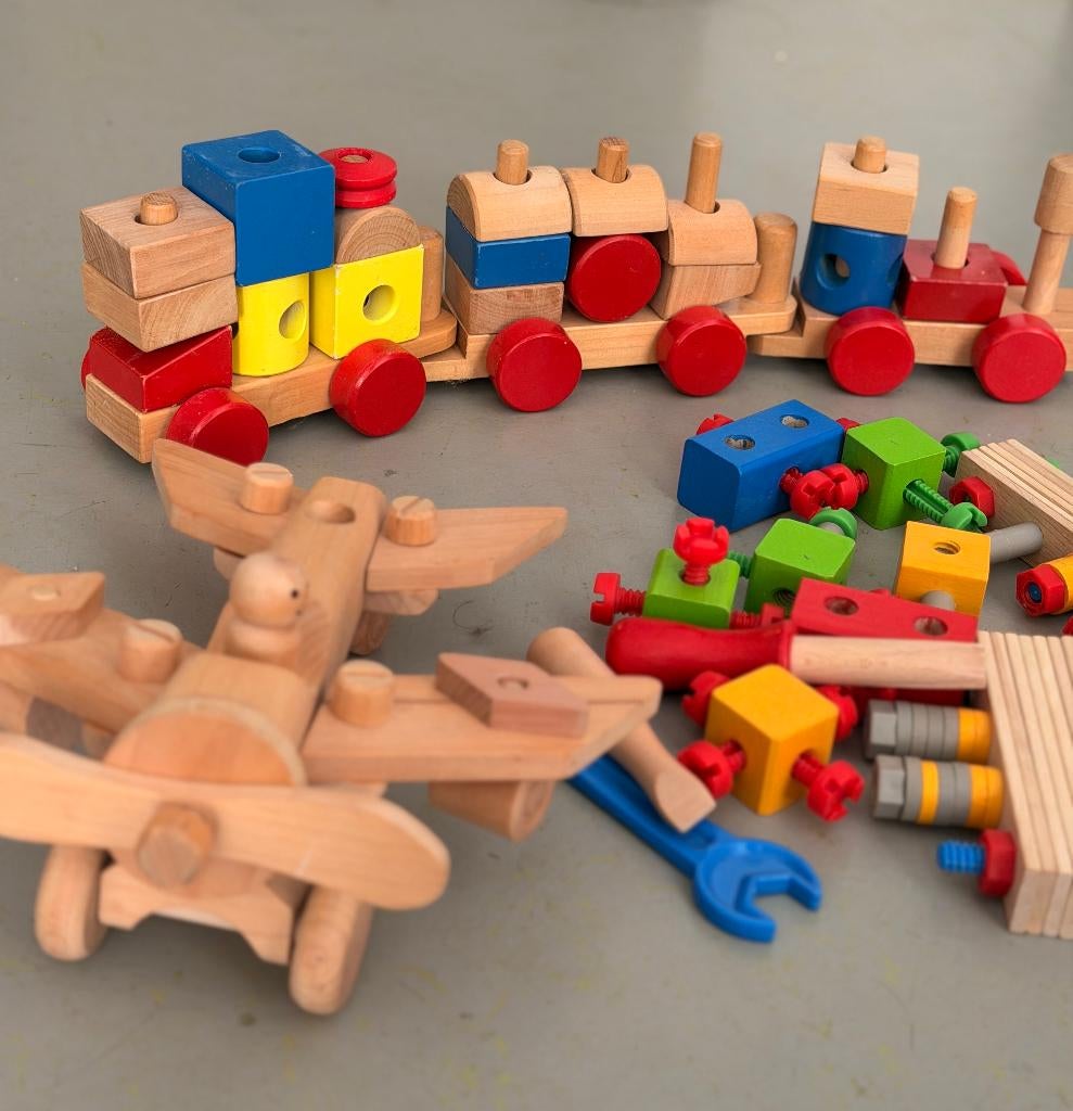 Houten speelgoed: met, Ophalen of Verzenden, Gebruikt, Duw- of Trekspeelgoed