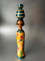 Vintage Egyptisch houten popje, spindelpop, Antiek en Kunst, Curiosa en Brocante, Ophalen of Verzenden